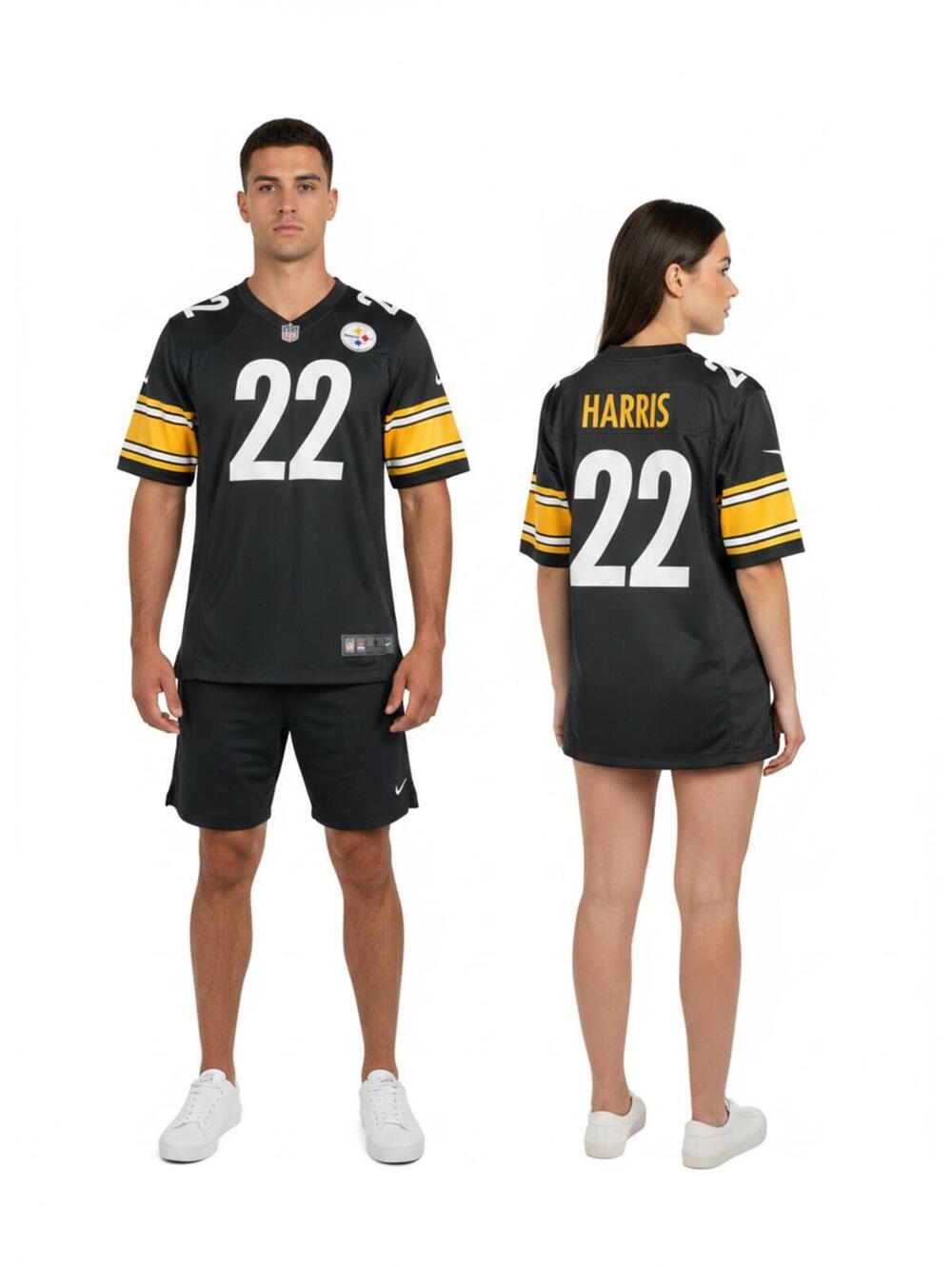 Nike NFL Pittsburgh Steelers #22 Harris Football Men's Jersey - Size Large